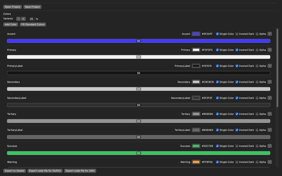 Color Assets Creator (macOS) 由: Alexey Ledovskiy Color Assets Creator (macOS) 由: Alexey Ledovskiy