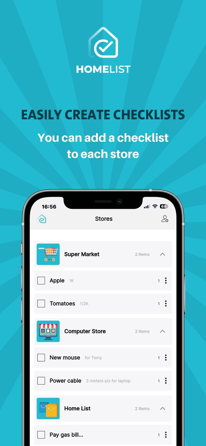 HomeList - Smart Checklists