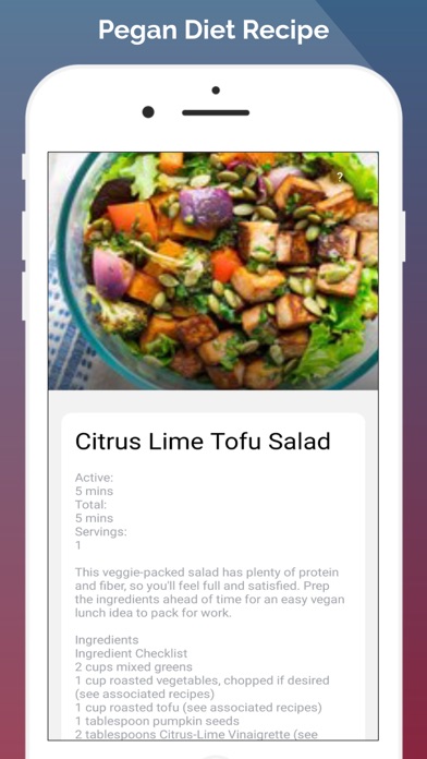 Pegan Diet Recipe Screenshot