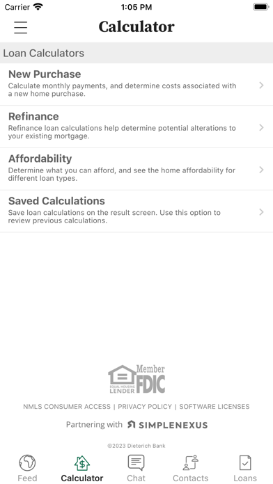 Dieterich Bank Mortgage Screenshot