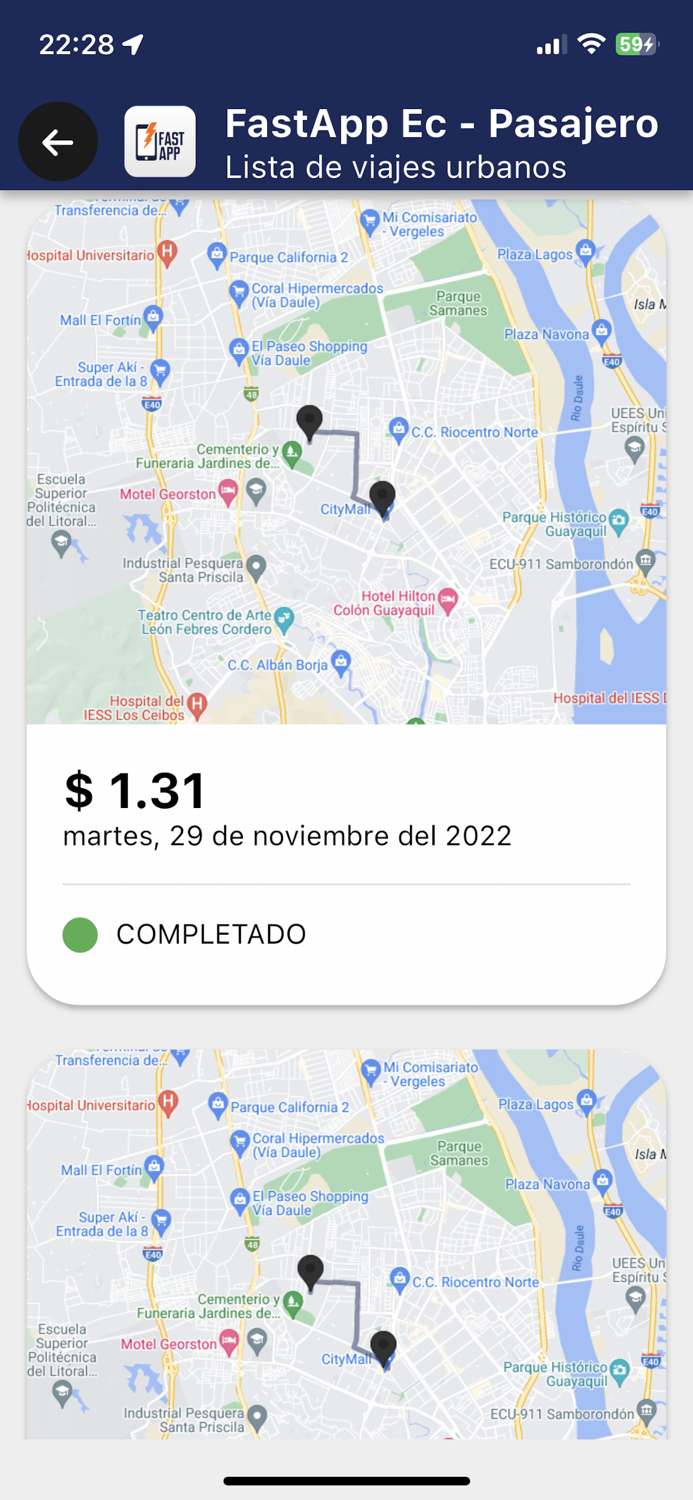 FastApp Ec - Pasajero