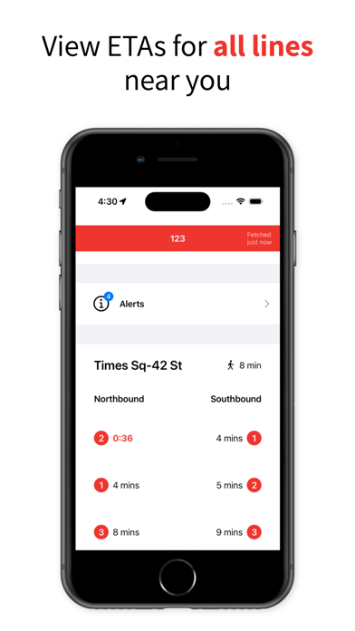 NYC Subway Live ETAs iPhone screenshot 3 - Travel app