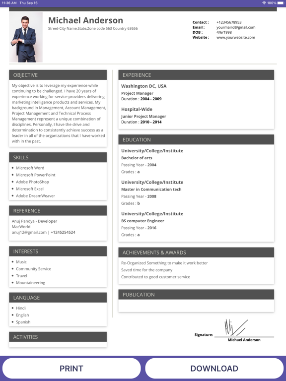 Resume Builder, CV Templatesのおすすめ画像2