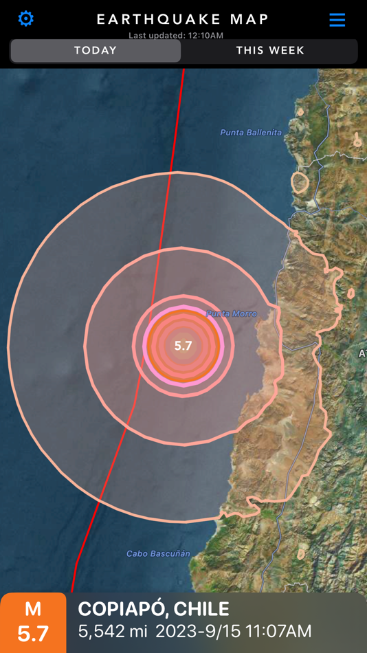 #1. Earthquakes: Earthquake Map (iOS) 由: Yet to be Named Enterprise