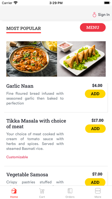 Bombay Bistro Screenshot