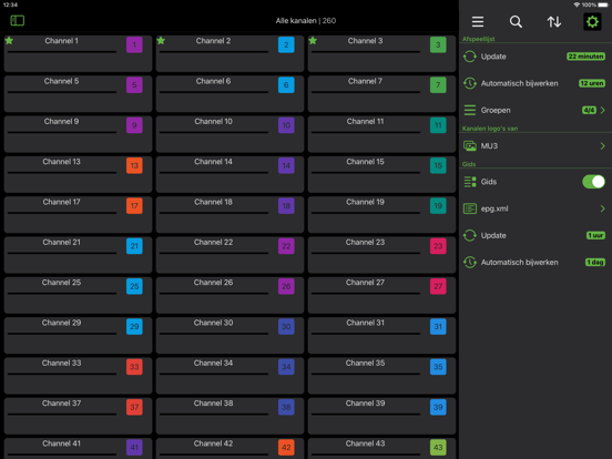 Flex IPTV iPad app afbeelding 2
