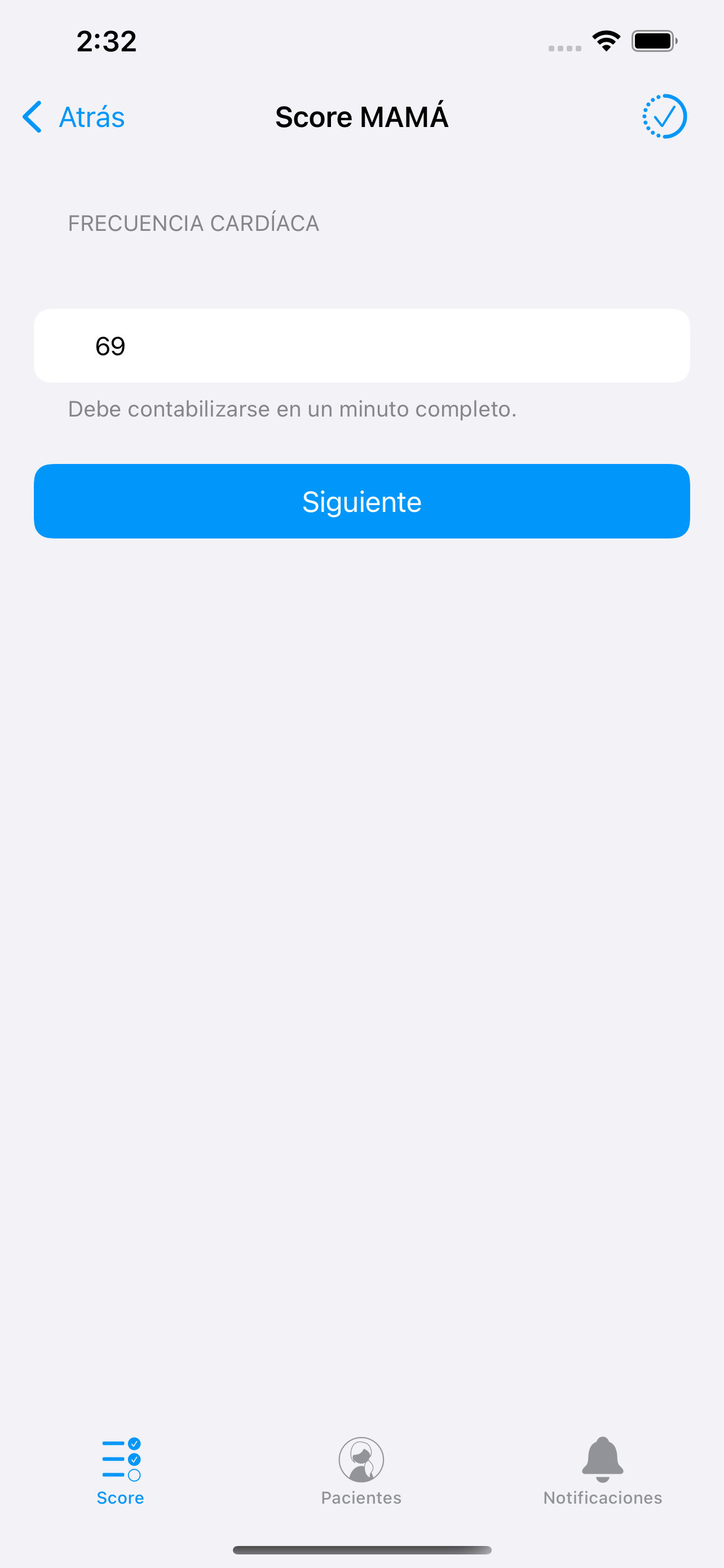 Score MAMÁ