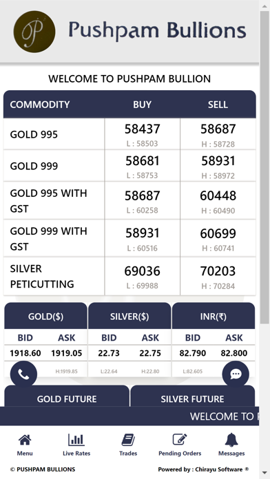 Pushpam Bullion Screenshot