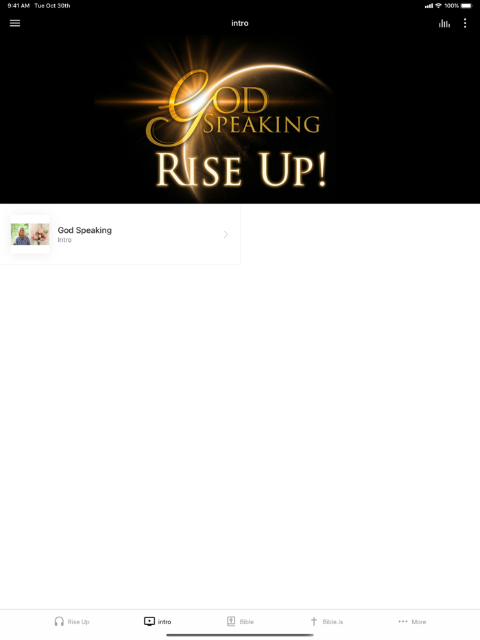 God Speaking Rise Up