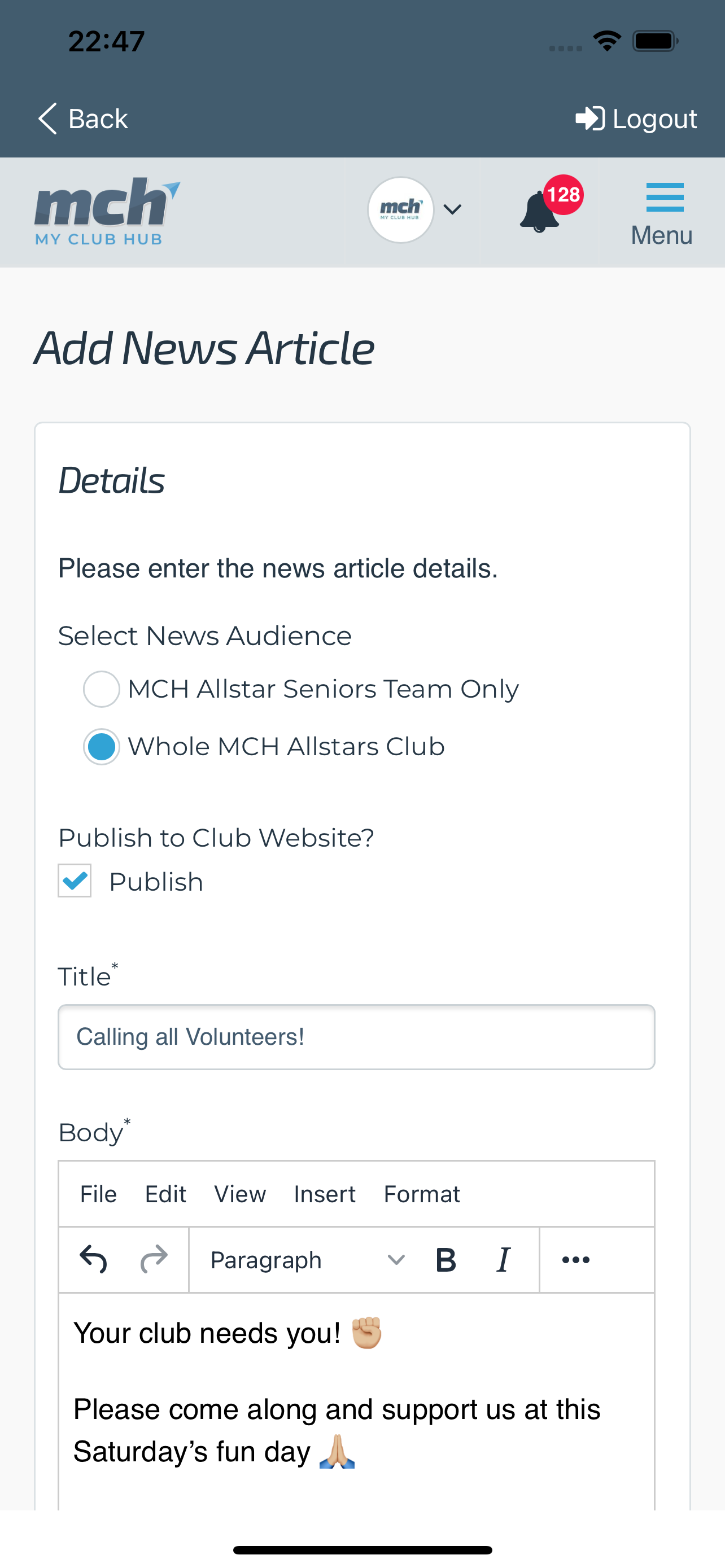 MCH My Club Hub