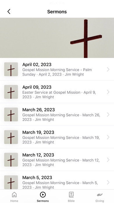 Gospel Mission Worship Center Screenshot
