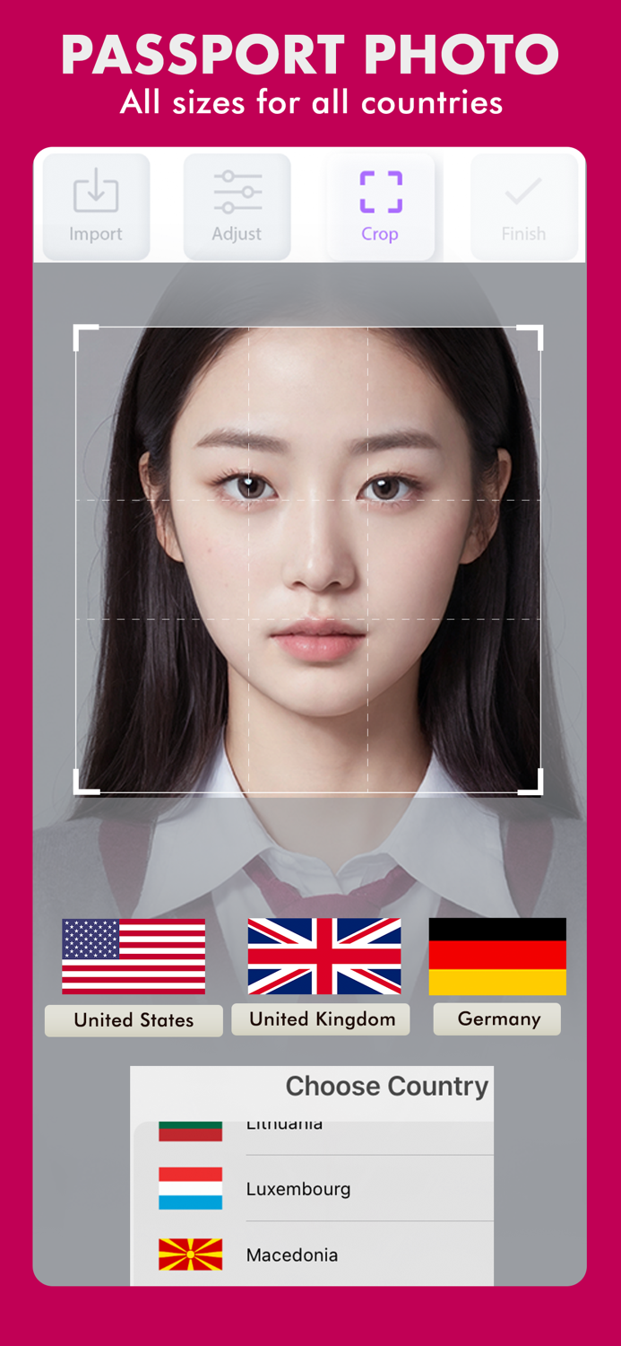 Passport ID Photo Visa Pic