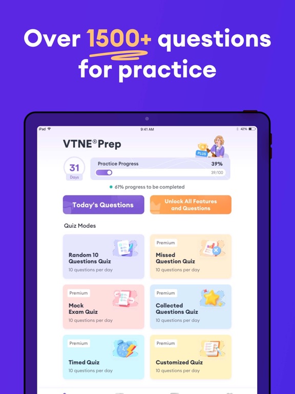 VTNE Test Prep 2026 iPad screenshot 1 - Education app