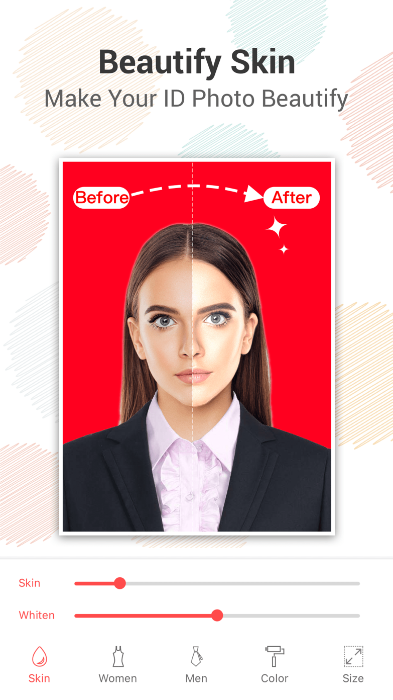 証明写真カメラ-きれい写真加工人気美顔画像編集 App Store screenshot 1