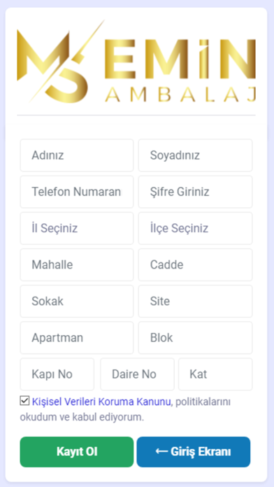 Emin Ambalaj Gebze Screenshot