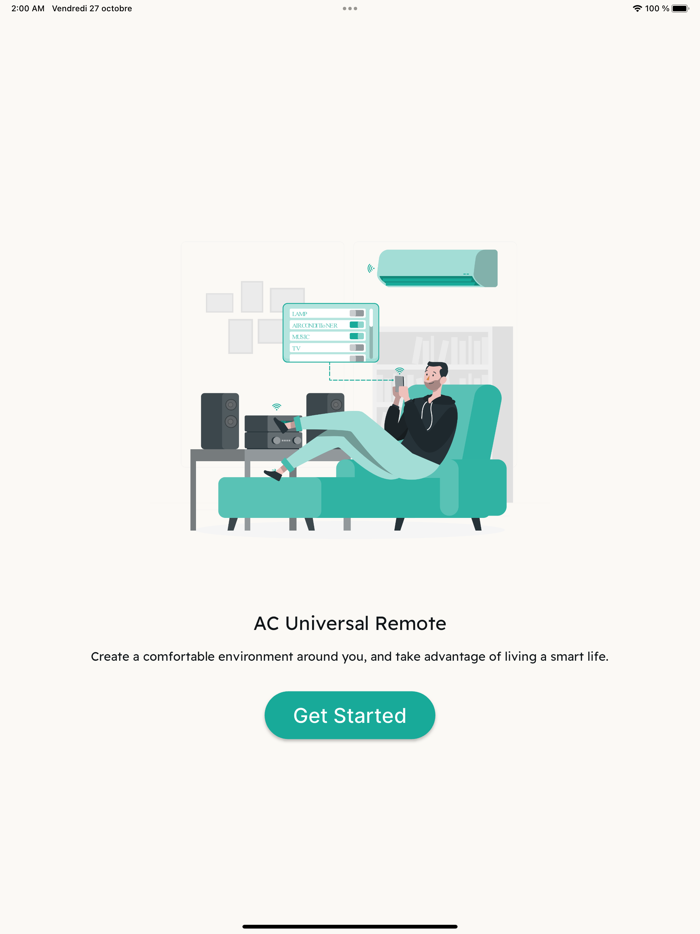 Universal remote for AC