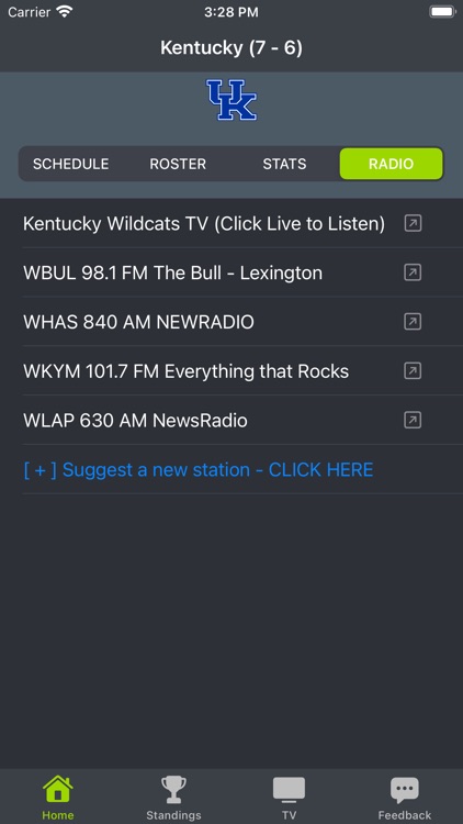 Kentucky Football Schedules screenshot-3