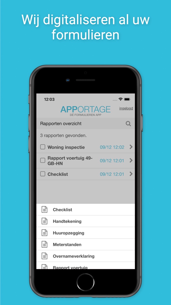 Apportage formulieren