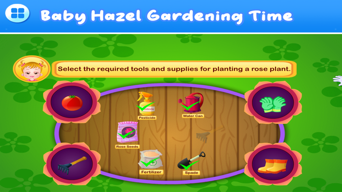 Baby Hazel Gardening Time Game