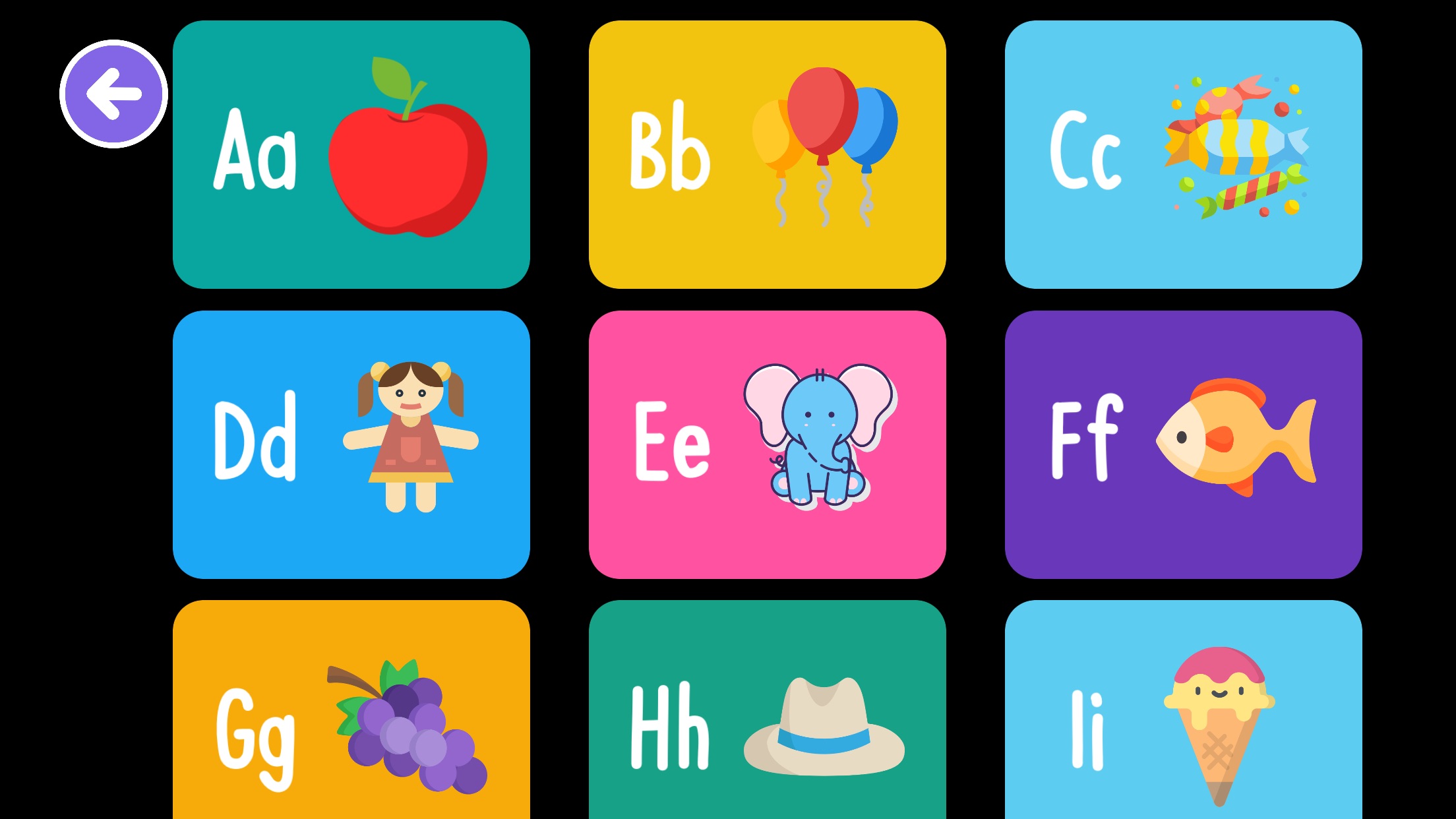 Screenshot do app ABC Alphabet Letters Tracing