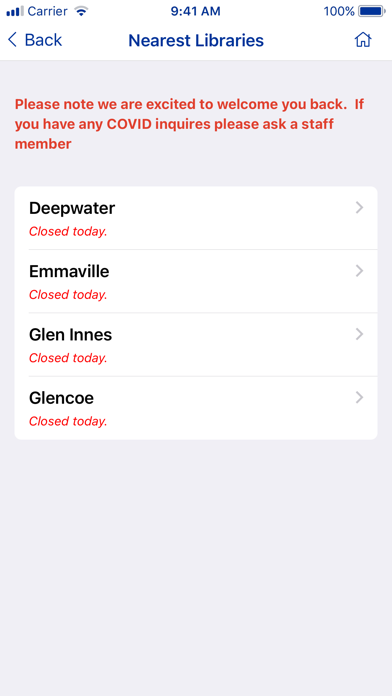 Glen Innes Public Library Screenshot