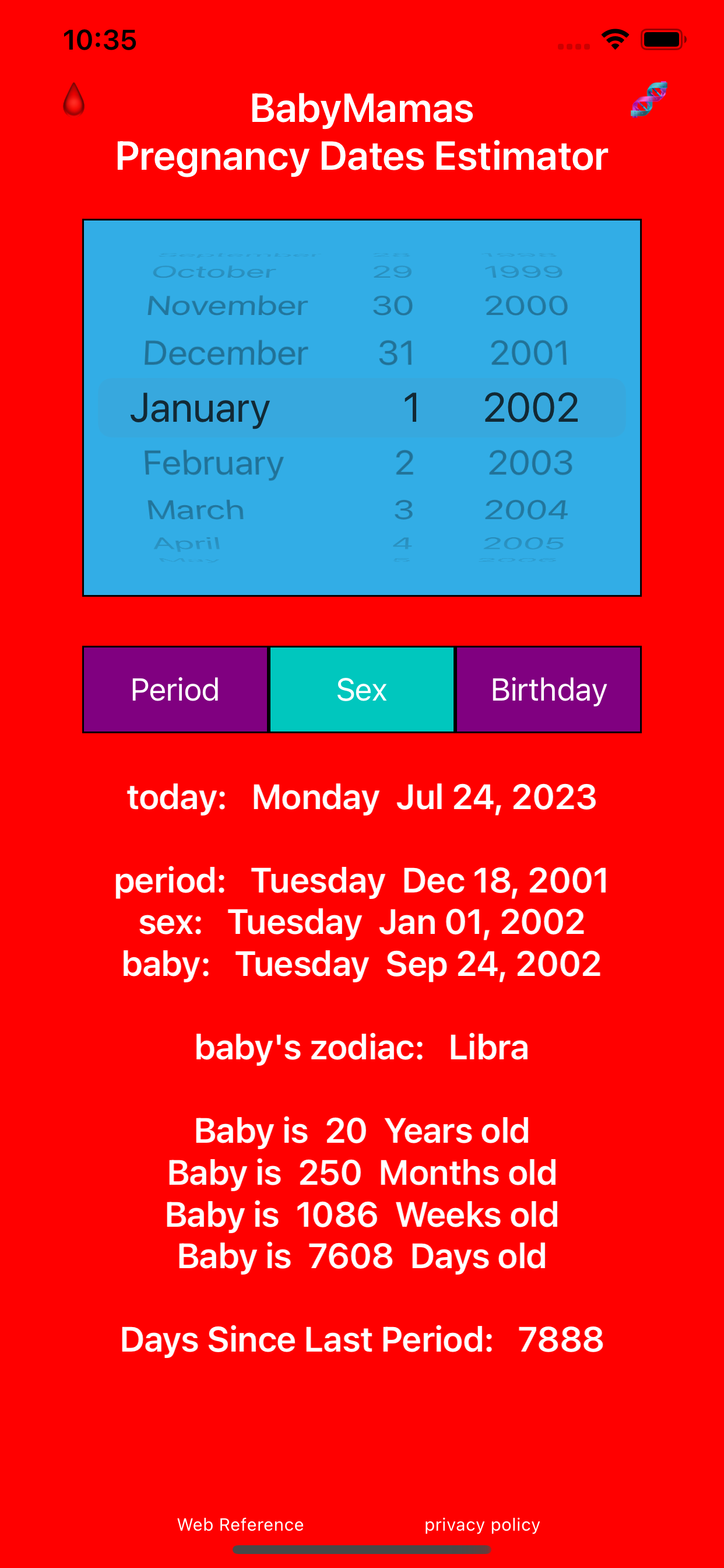 BabyMamas Pregnancy Dates