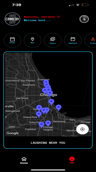 Our Comedy App Screenshot