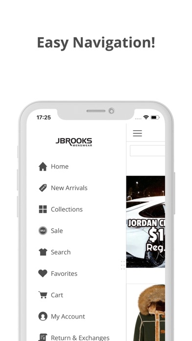 JBROOKS MENSWEAR Screenshot