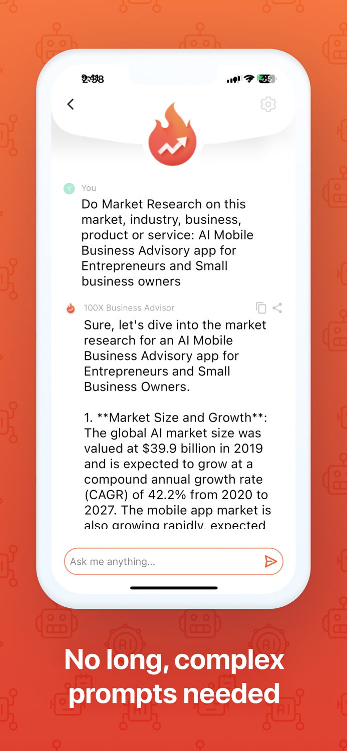 100X AI Business Advisor Chat