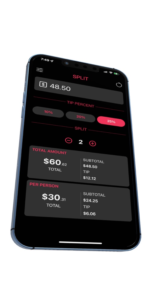 #1. Split: Tip Calculator (iOS) Podle: Anoop tomar