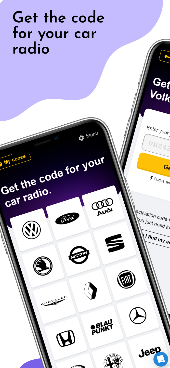 Radio code generator for cars