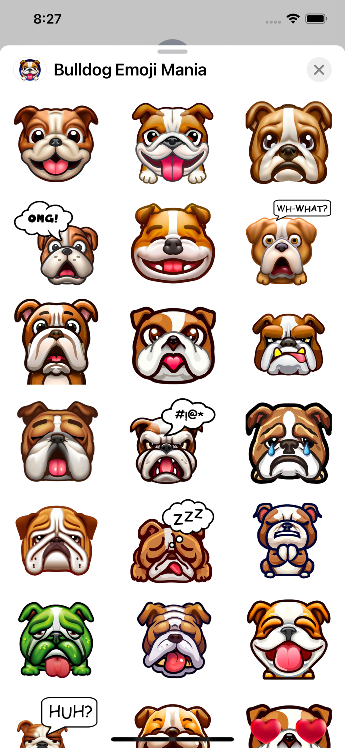 Bulldog Emoji Mania