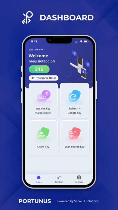 Portunus Digital Key Screenshot