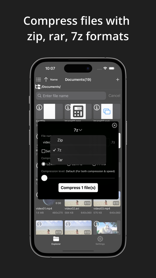 #3. P.Unarchiver - Zip, Rar, 7z (iOS) Podle: Son Hoang Thai
