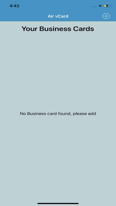 Air vCard Screenshot