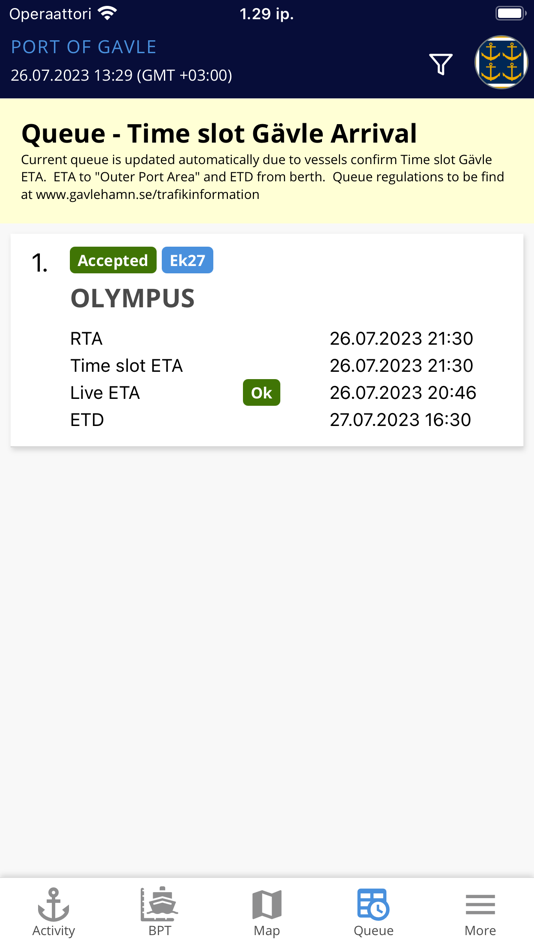 #5. Port Activity App (iOS) 由: Liikenteenohjausyhtio Fintraffic Oy
