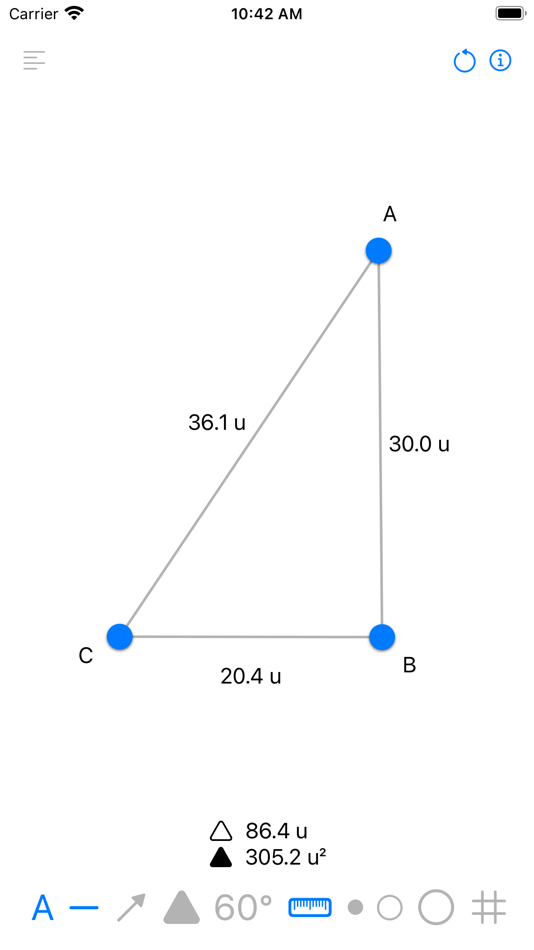 #2. iCalc Triangle Calculator Pro (iOS) By: Jake Elrod