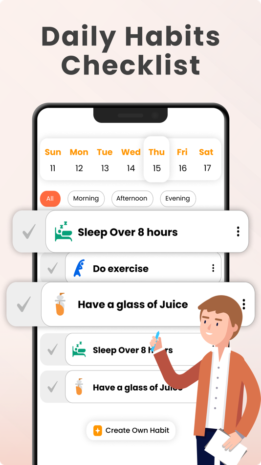 #3. Habit Tracker + Daily Schedule (iOS) 由: Asad Ahsan