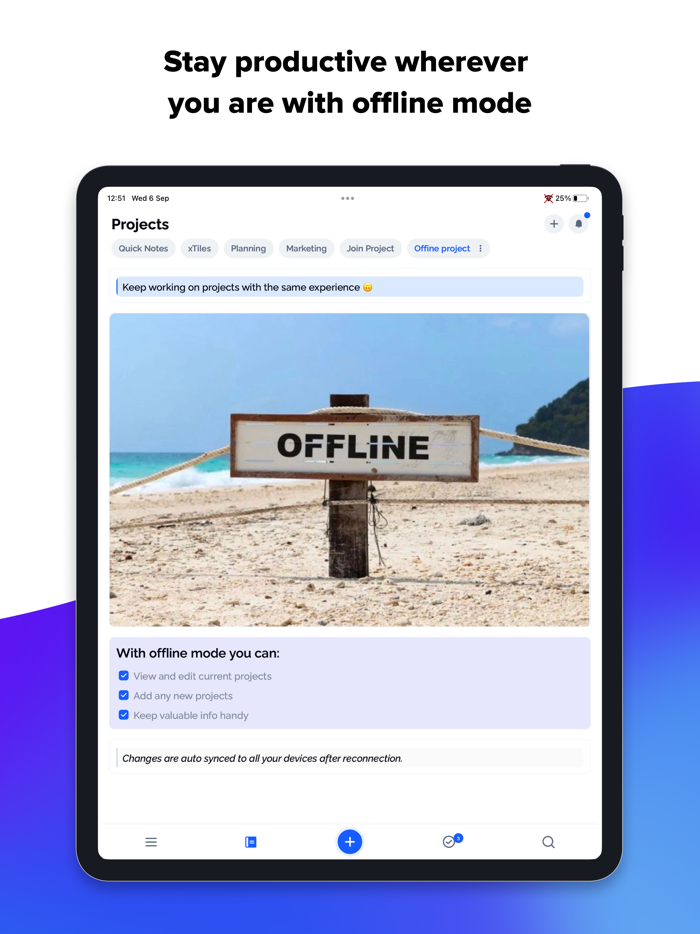xTiles notes tasks projects