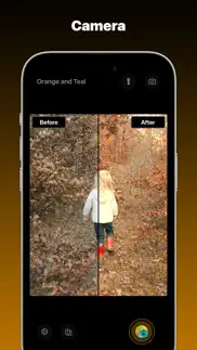 orange and teal, preset camera iphone screenshot 2