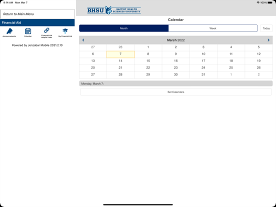 BaptistU MyCampus iPad screenshot 3 - Education app
