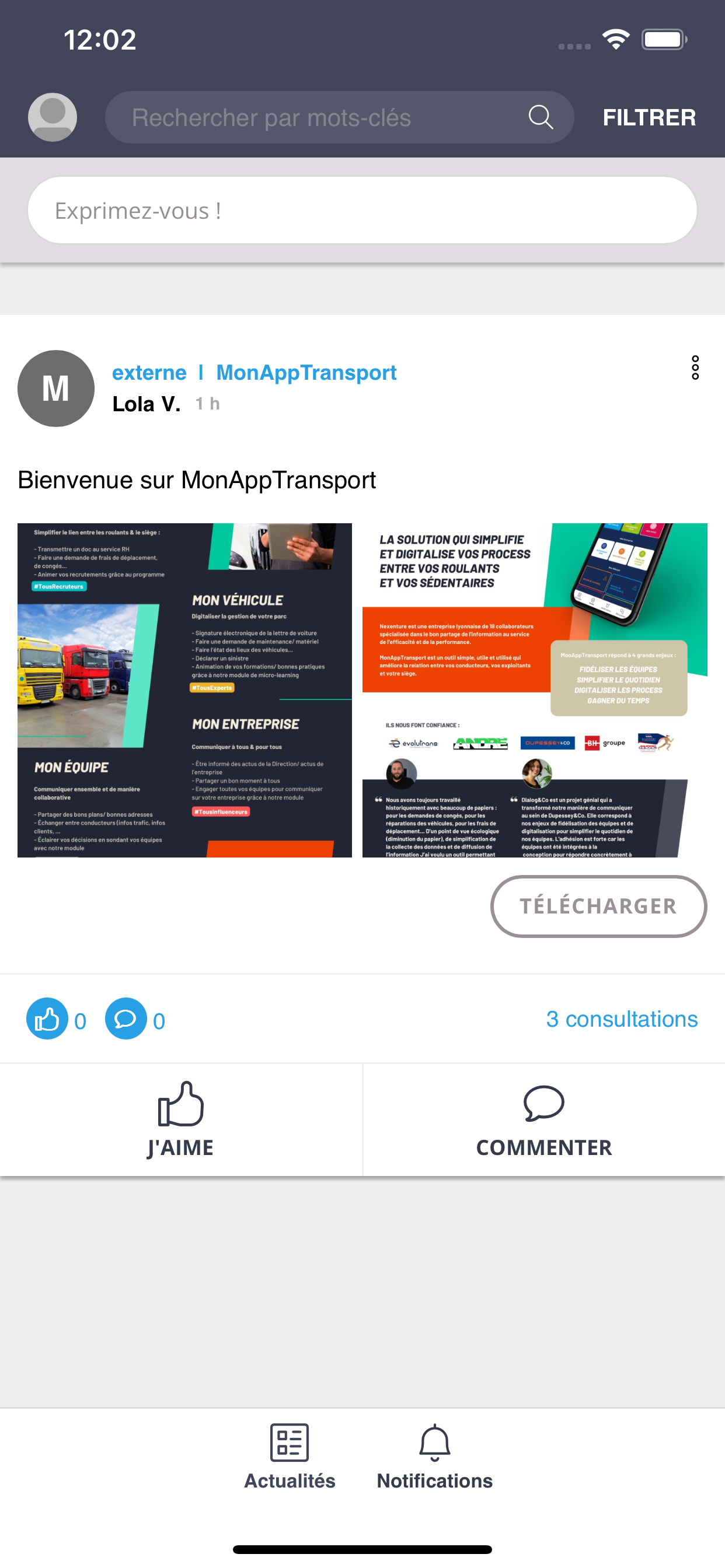 Mon App Transport