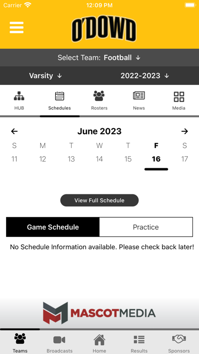 O'Dowd Athletics Screenshot