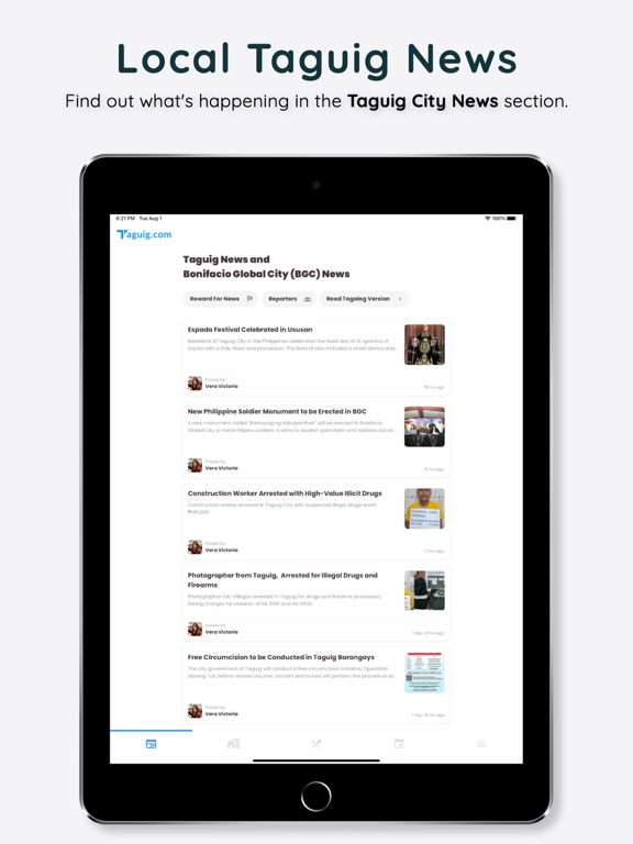 Taguig App iPad screenshot 3 - News app