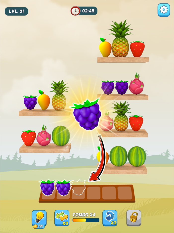 Fruit Sort 3D - Sorting Games