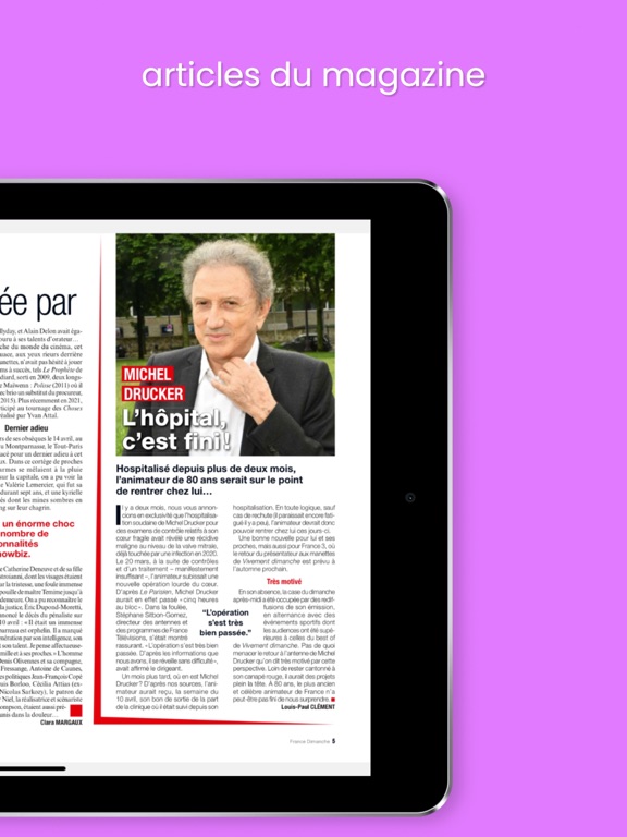 France Dimanche Magazine iPad screenshot 5 - Food & Drink app