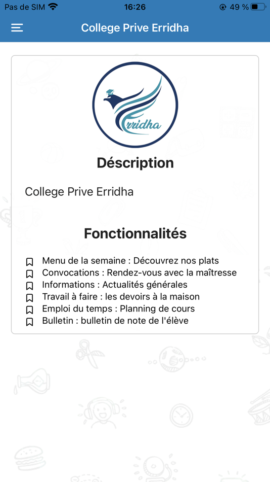#8. College prive Erridha (iOS) بواسطة: Walid Ghammouri