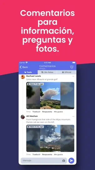 Captura de pantalla de Incendios Forestales España en iPhone 4