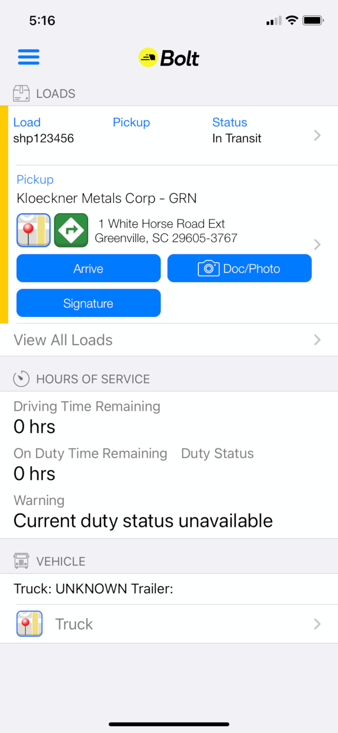 Bolt Driver Dispatch