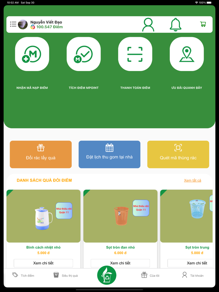 mGreen - Phân loại rác